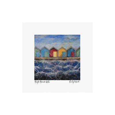 Beach Huts in the Sunshine Square Open Edition Print Beach Huts in the Sunshine Square Open Edition Print