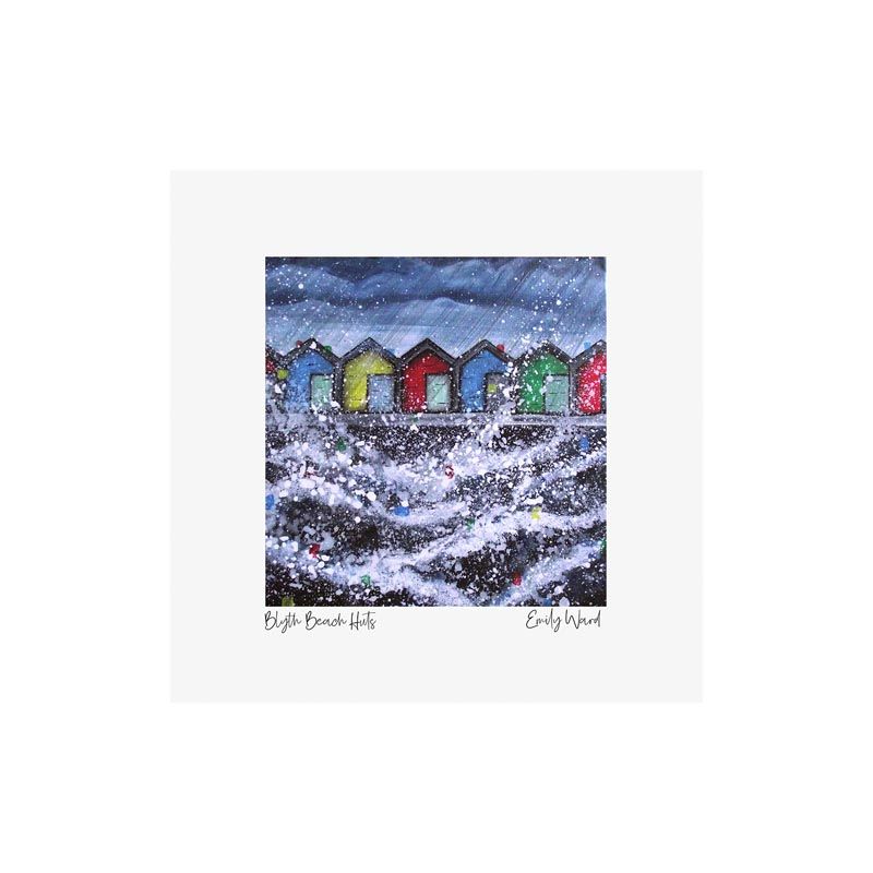 Blyth Beach Huts Square Open Edition Print Blyth Beach Huts Square Open Edition Print