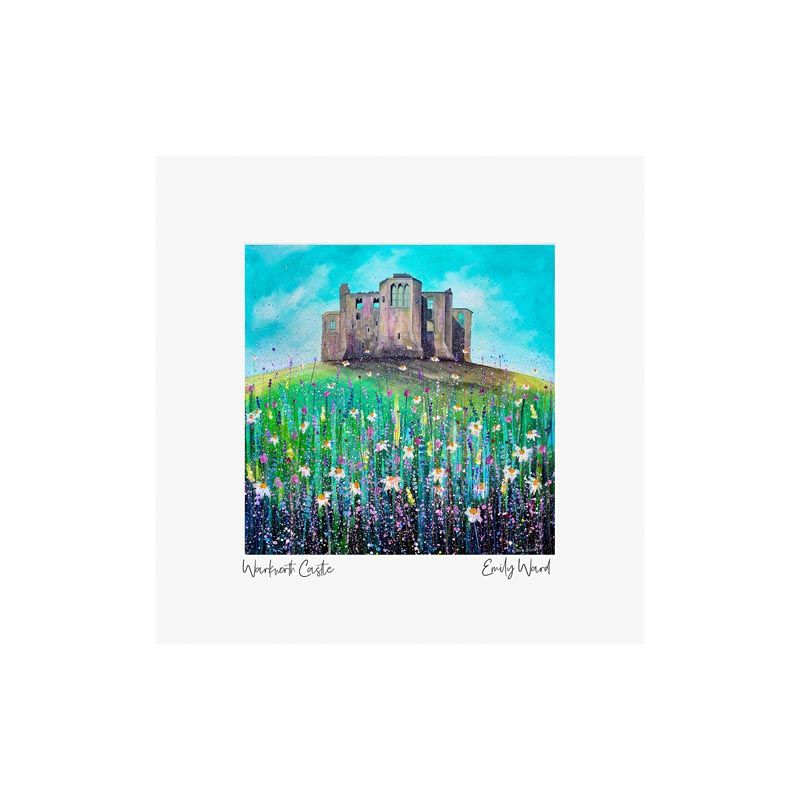 Warkworth Castle Summer Square Open Edition Print Warkworth Castle Summer Square Open Edition Print