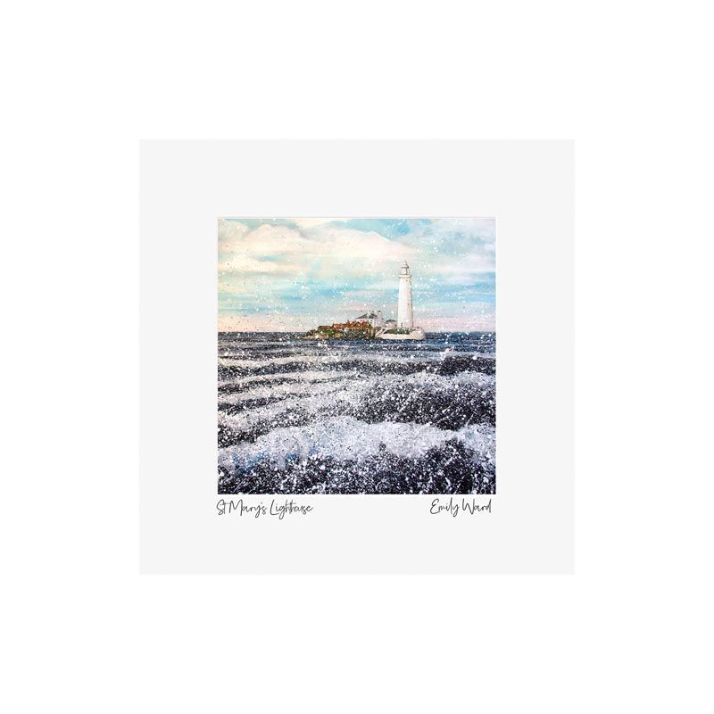 St Mary's Lighthouse Square Open Edition Print