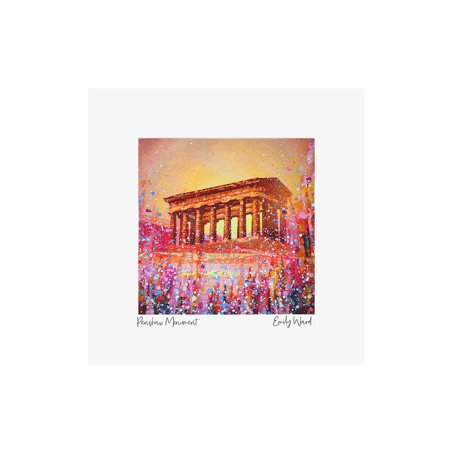 Penshaw Monument at Sunset Square Open Edition Print Penshaw Monument at Sunset Square Open Edition Print