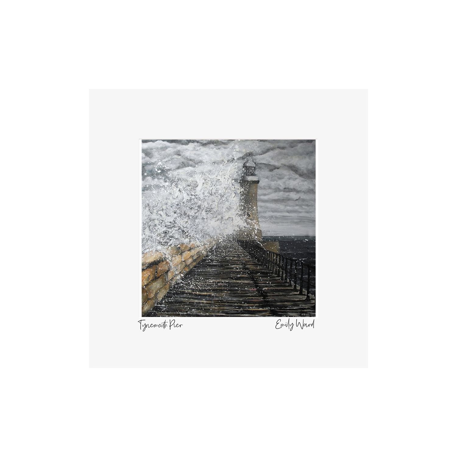 Tynemouth Pier Square Open Edition Print Tynemouth Pier Square Open Edition Print