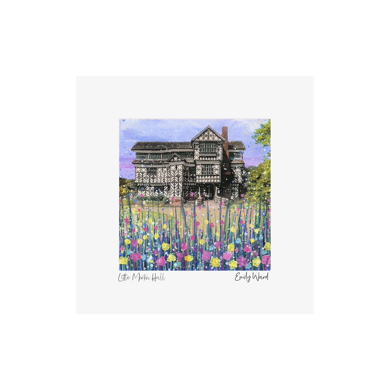 Little Moreton Hall Square Open Edition Print A4 Little Moreton Hall Square Open Edition Print A4