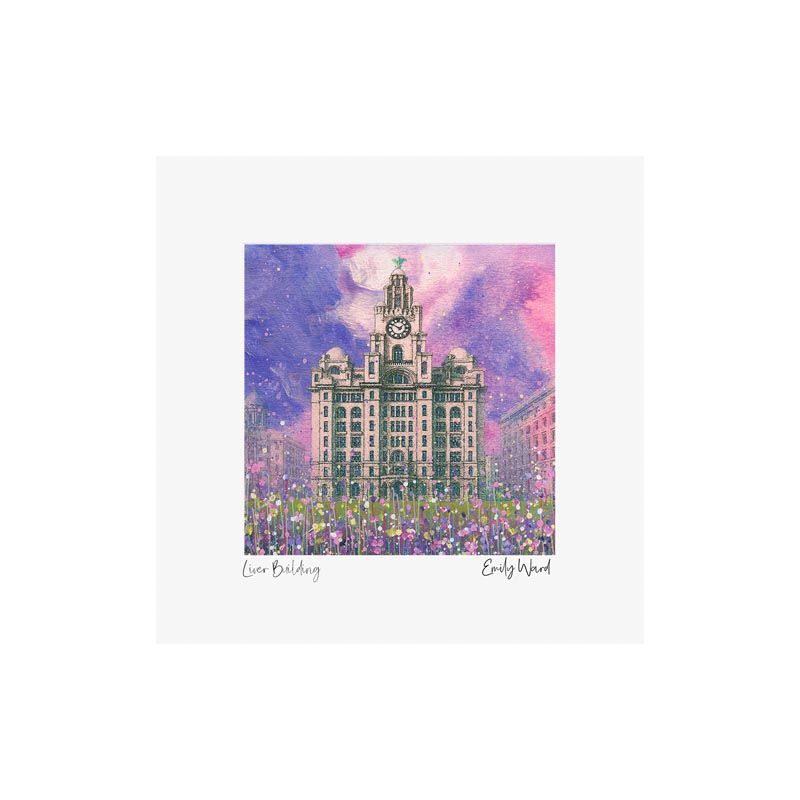 Royal Liver Building Square Open Edition Print