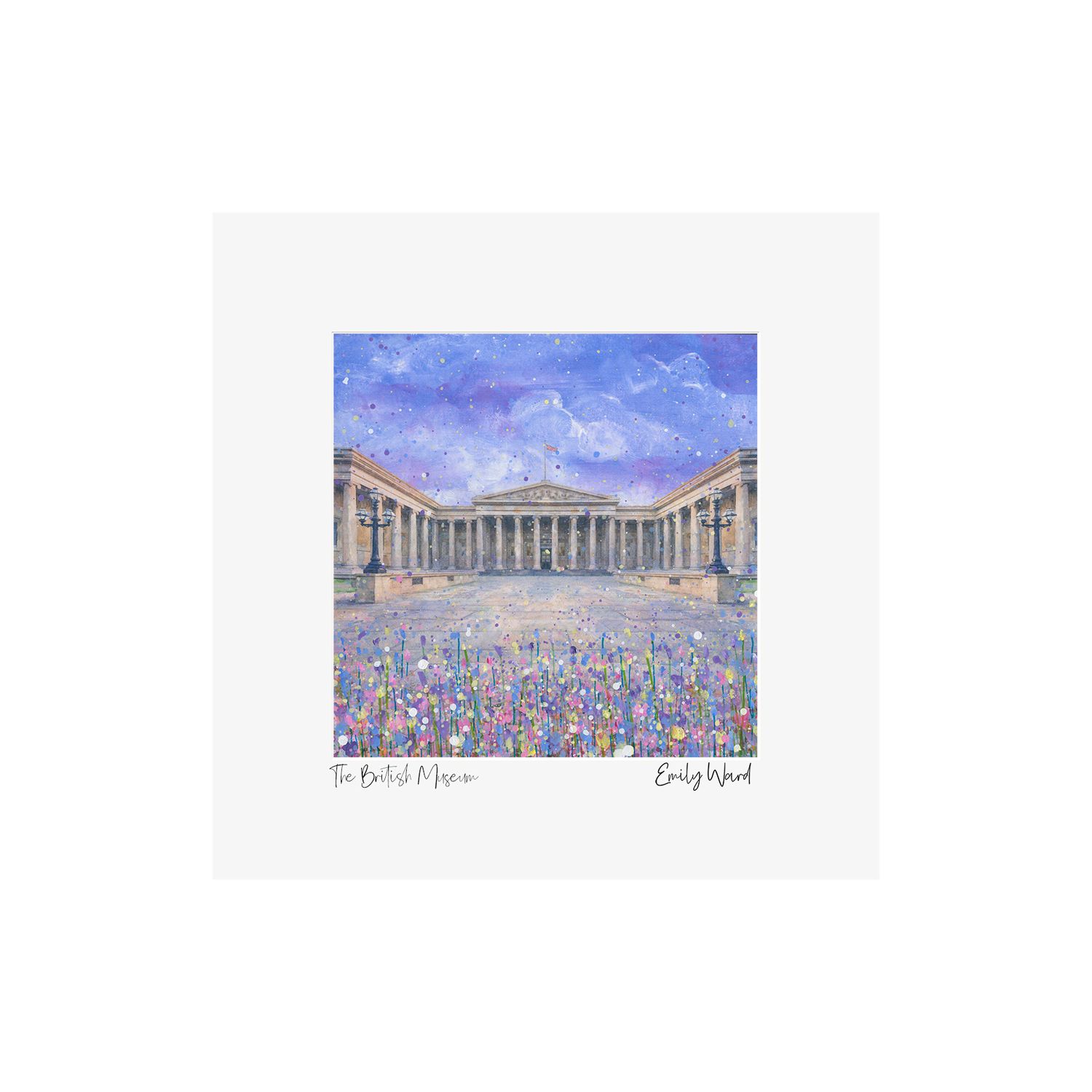 The British Museum Square Open Edition Print A4 The British Museum Square Open Edition Print A4