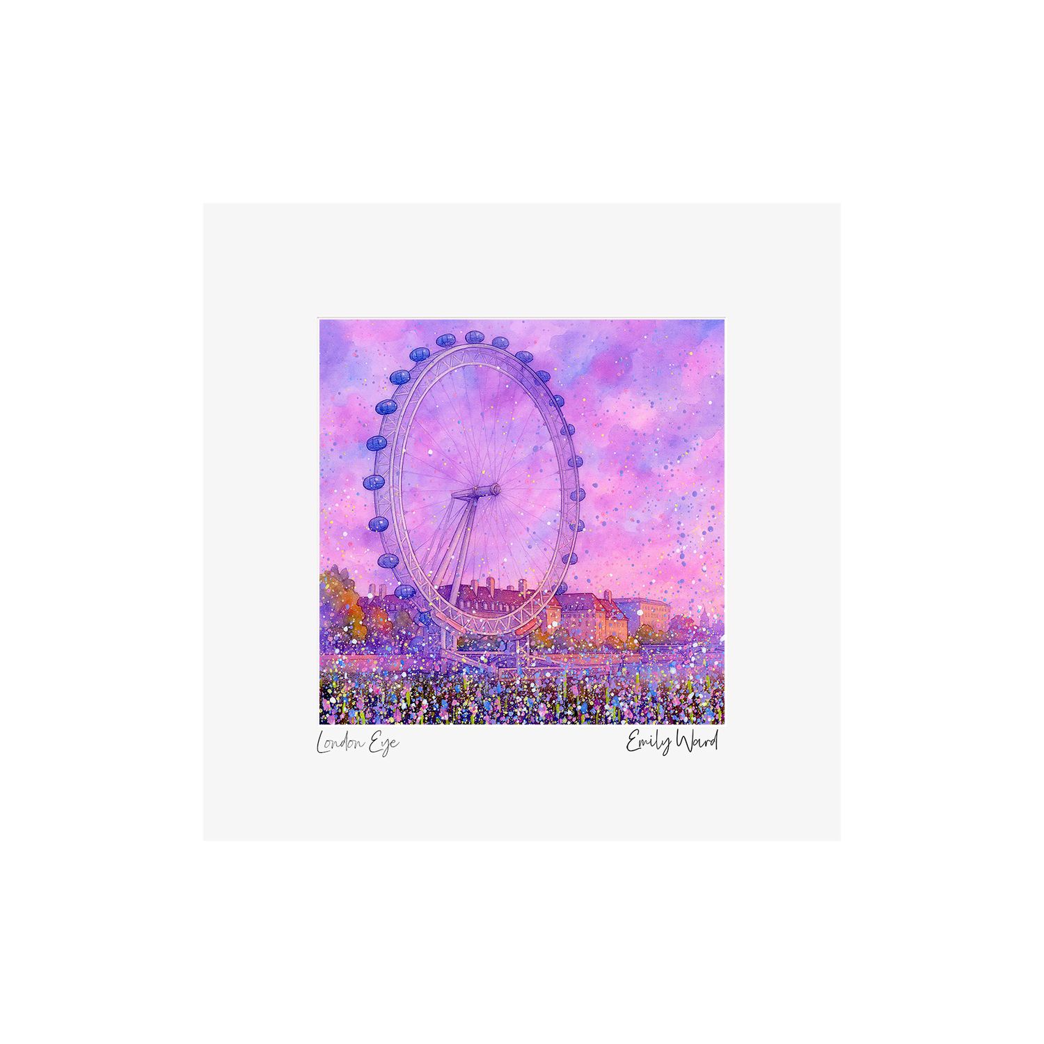 London Eye Square Open Edition Print A4 London Eye Square Open Edition Print A4
