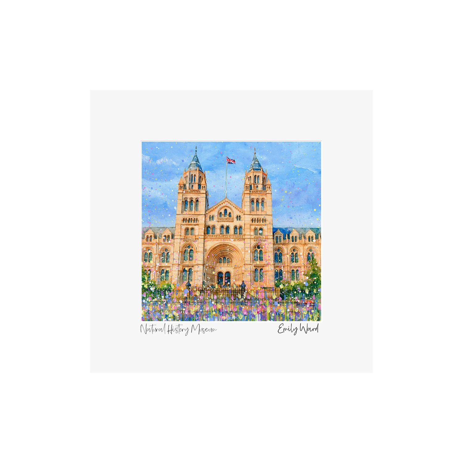 Natural History Museum Square Open Edition Print A4 Natural History Museum Square Open Edition Print A4