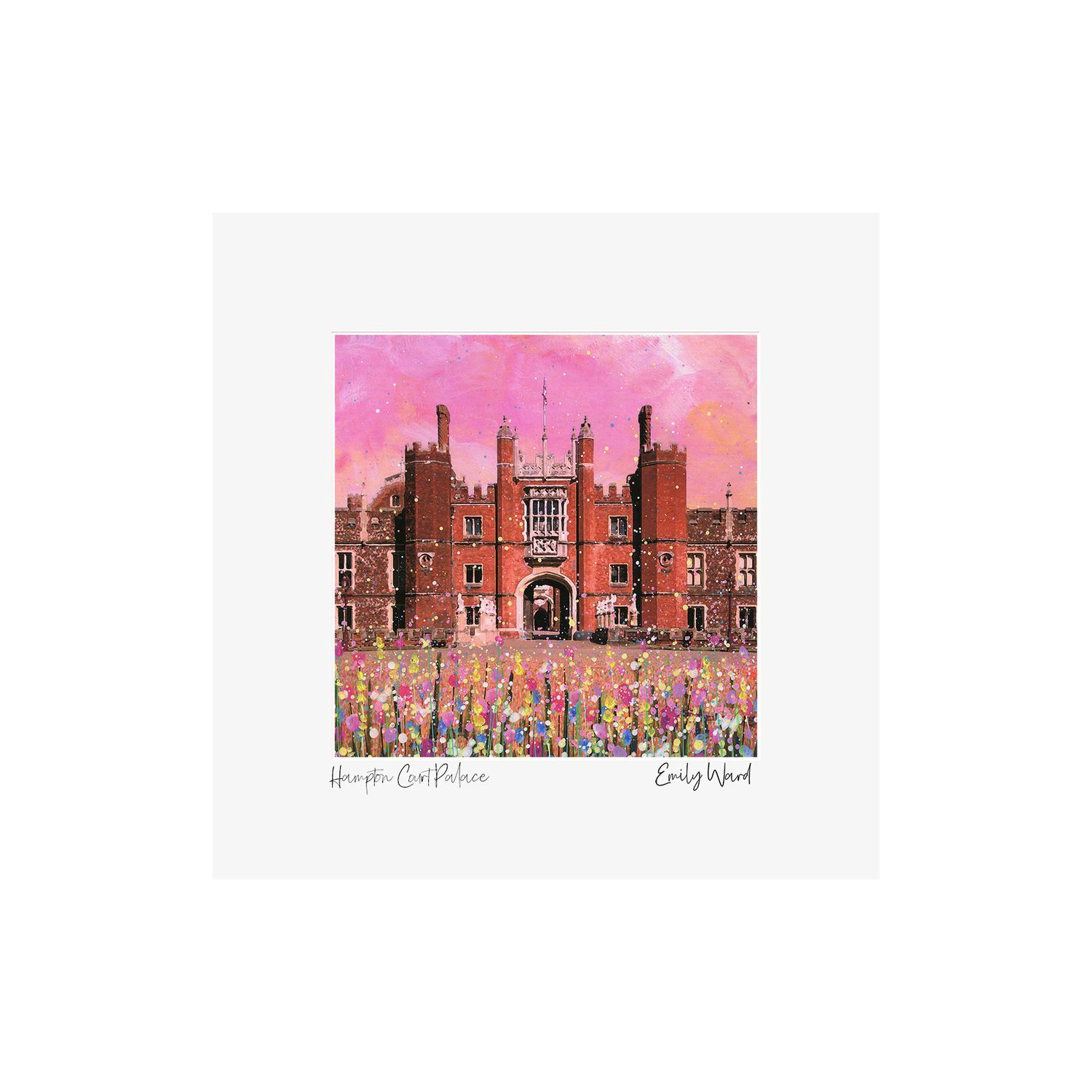 Hampton Court Palace Square Open Edition Print A4 Hampton Court Palace Square Open Edition Print A4