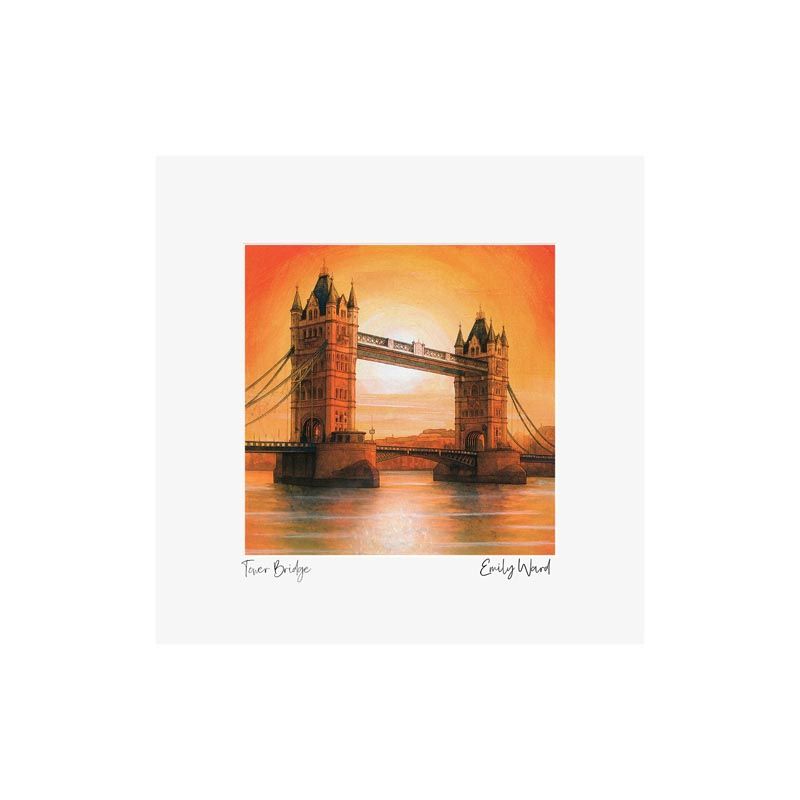 Tower Bridge Square Open Edition Print Tower Bridge Square Open Edition Print
