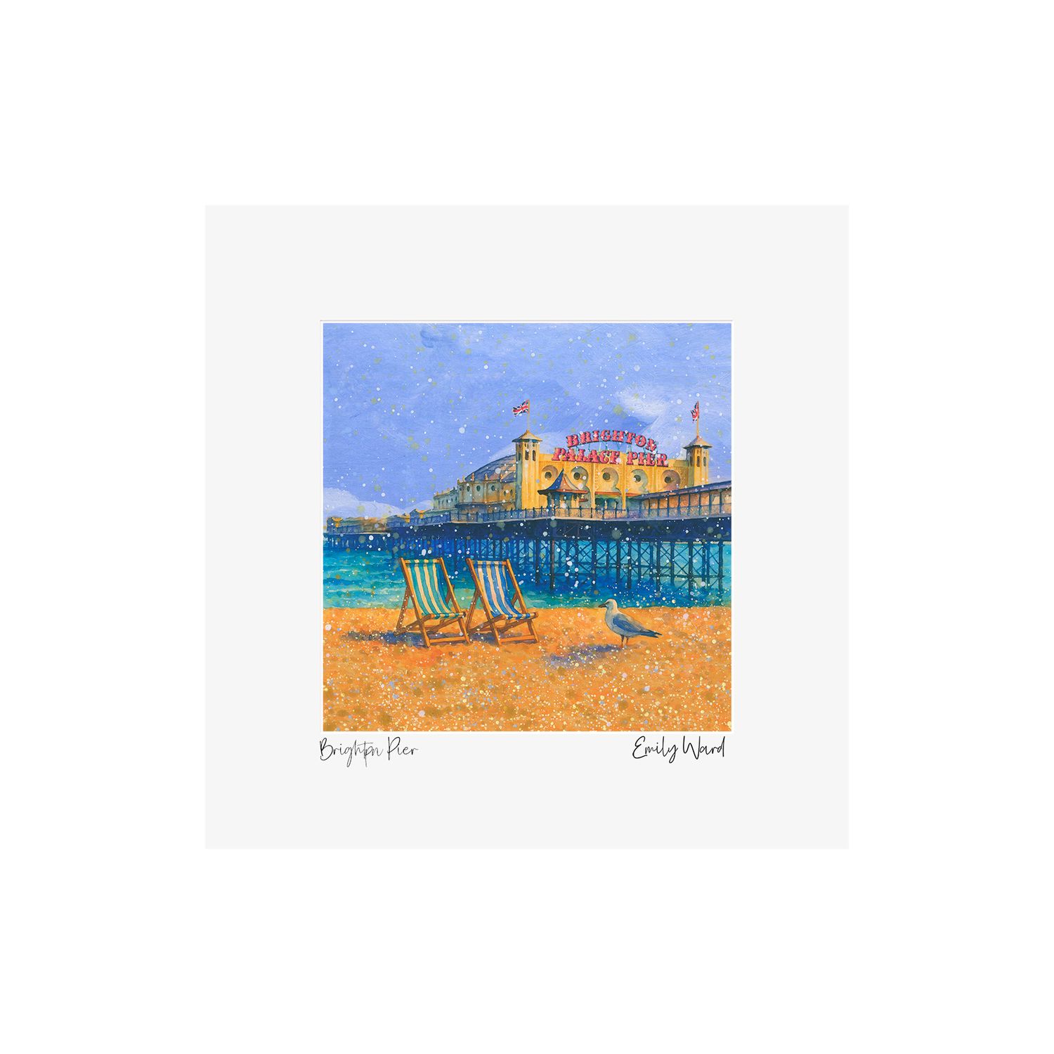 Brighton Pier Square Open Edition Print A4