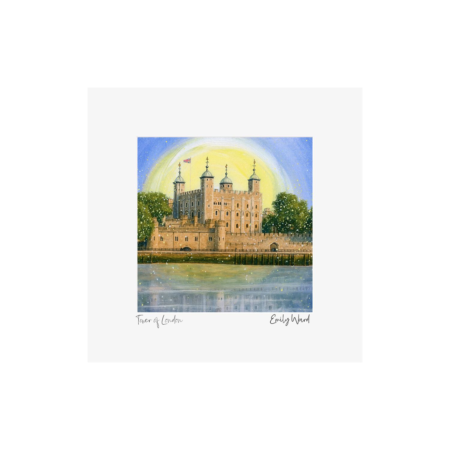Tower of London Square Open Edition Print A4