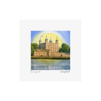 Tower of London Square Open Edition Print Tower of London Square Open Edition Print