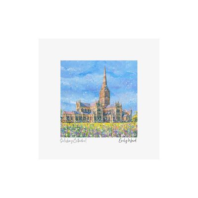 Salisbury Cathedral Square Open Edition Print Salisbury Cathedral Square Open Edition Print