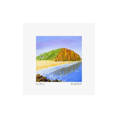 West Bay, Dorset Square Open Edition Print