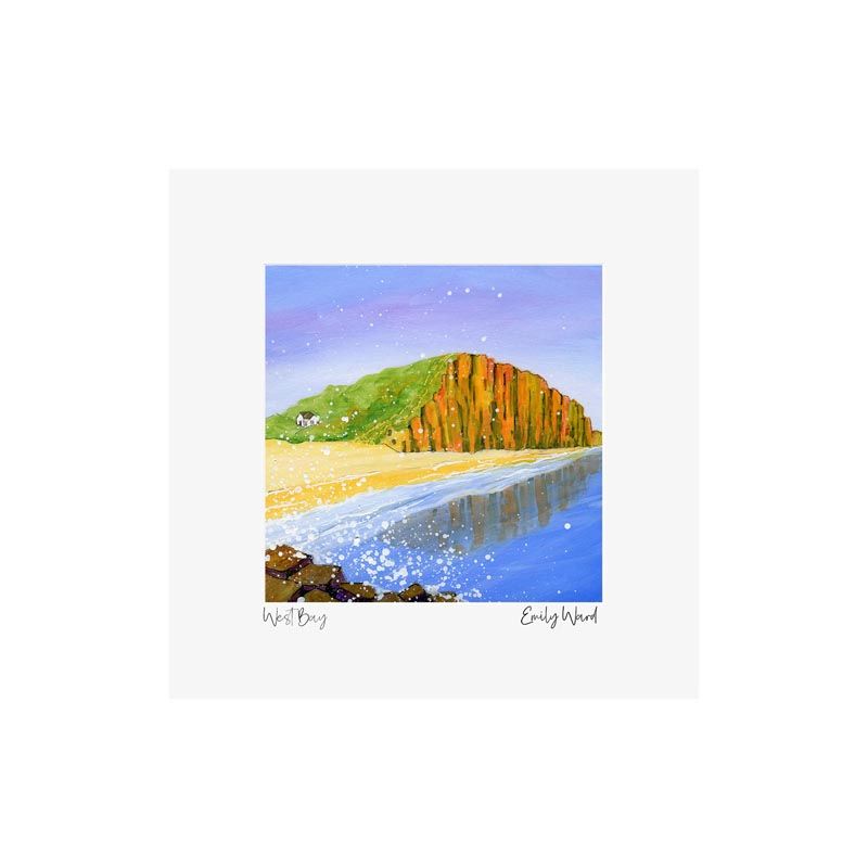 West Bay, Dorset Square Open Edition Print West Bay, Dorset Square Open Edition Print