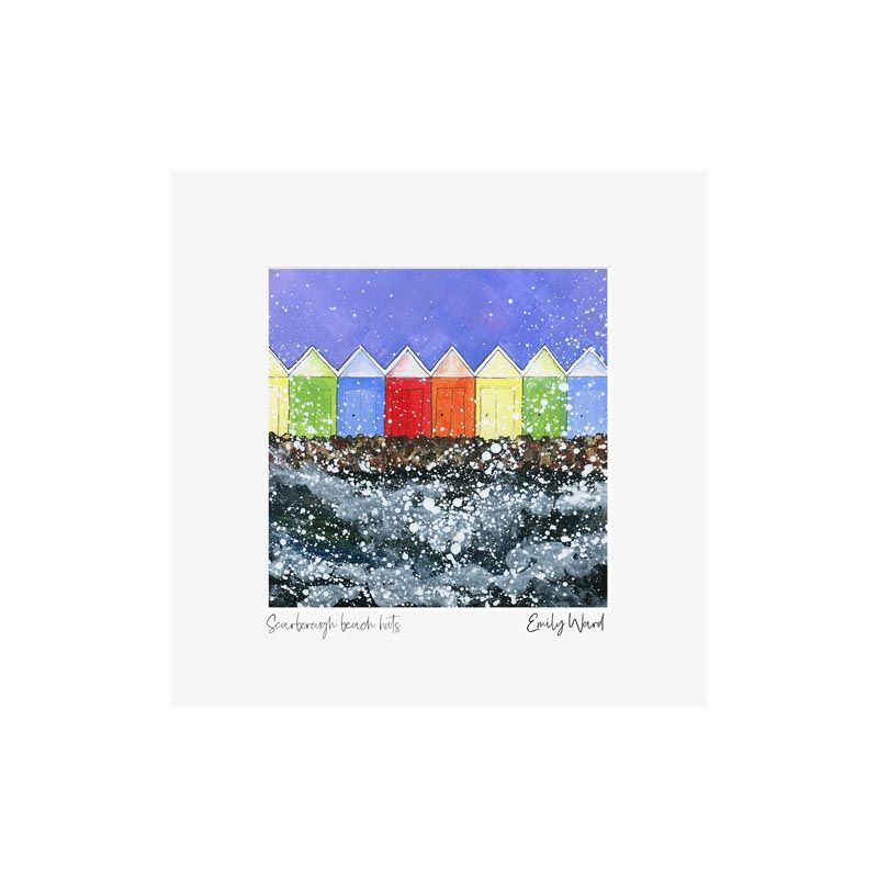 Scarborough Beach Huts Square Open Edition Print Scarborough Beach Huts Square Open Edition Print