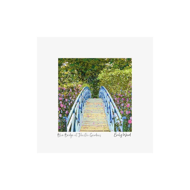 The Blue Bridge, Johnston Gardens Square Open Edition Print The Blue Bridge, Johnston Gardens Square Open Edition Print