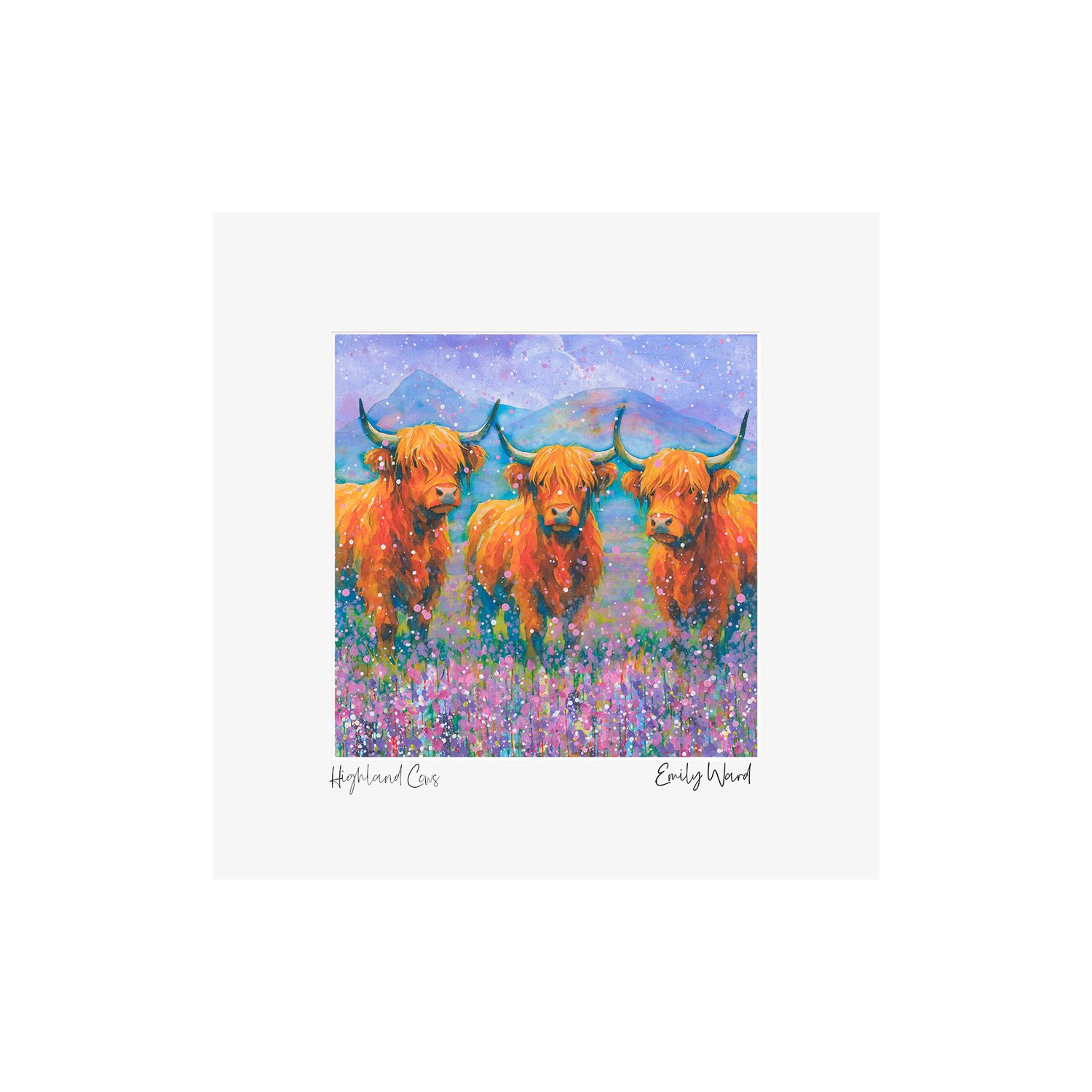 Highland Cows Square Open Edition Print Highland Cows Square Open Edition Print