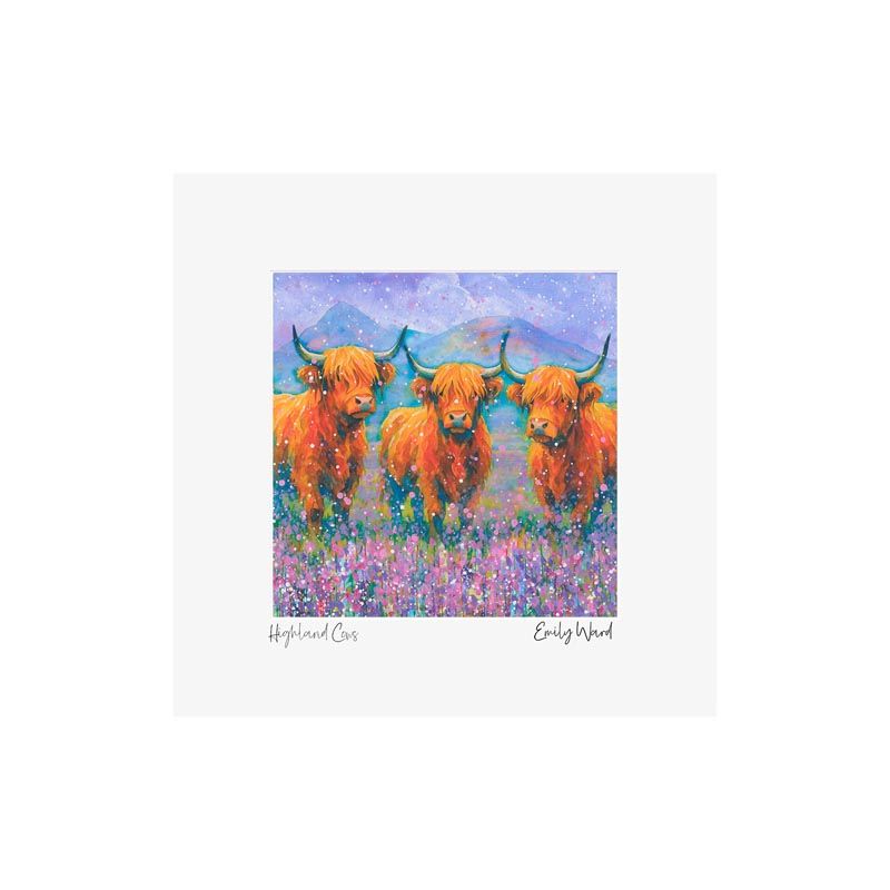 Highland Cows Square Open Edition Print Highland Cows Square Open Edition Print