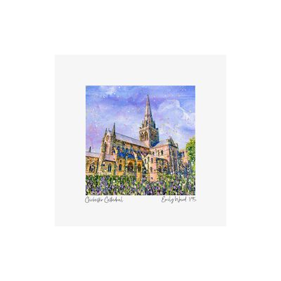 Chichester Cathedral Square Open Edition Print Chichester Cathedral Square Open Edition Print