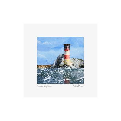 Needles Lighthouse Square Open Edition Print Needles Lighthouse Square Open Edition Print