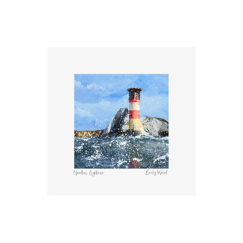 Needles Lighthouse Square Open Edition Print Needles Lighthouse Square Open Edition Print
