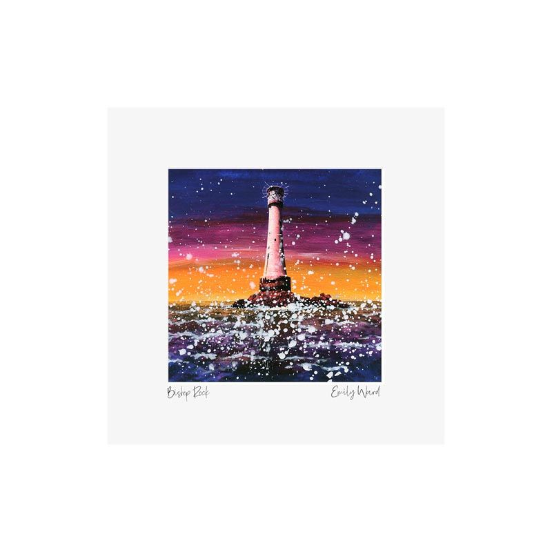Bishop Rock Lighthouse Square Open Edition Print Bishop Rock Lighthouse Square Open Edition Print