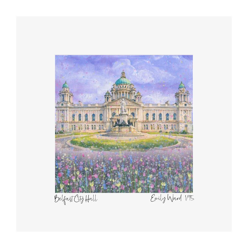 Belfast City Hall Square Open Edition Print Belfast City Hall Square Open Edition Print