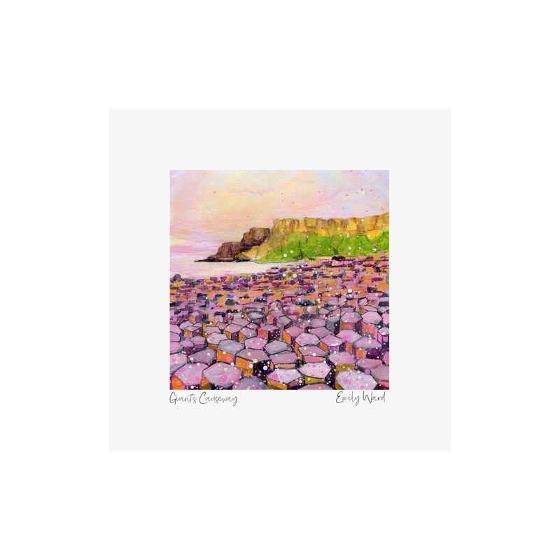 Giant's Causeway- Pink -Square Open Edition Print Giant's Causeway- Pink -Square Open Edition Print