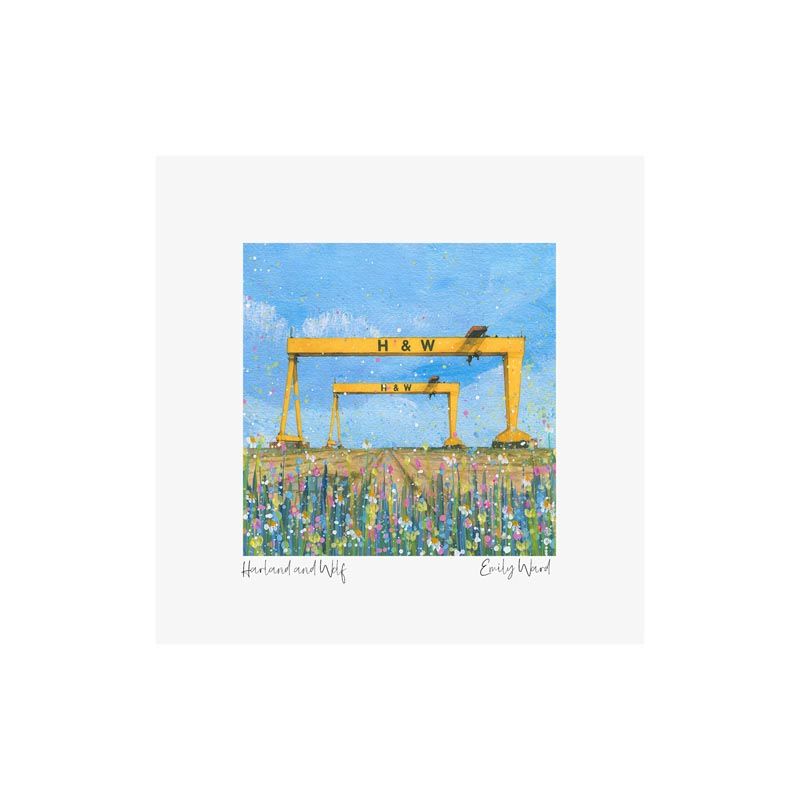 Harland and Wolff Cranes Square Open Edition Print Harland and Wolff Cranes Square Open Edition Print