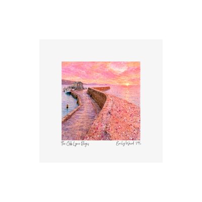 The Cobb, Lyme Regis Square Open Edition Print The Cobb, Lyme Regis Square Open Edition Print