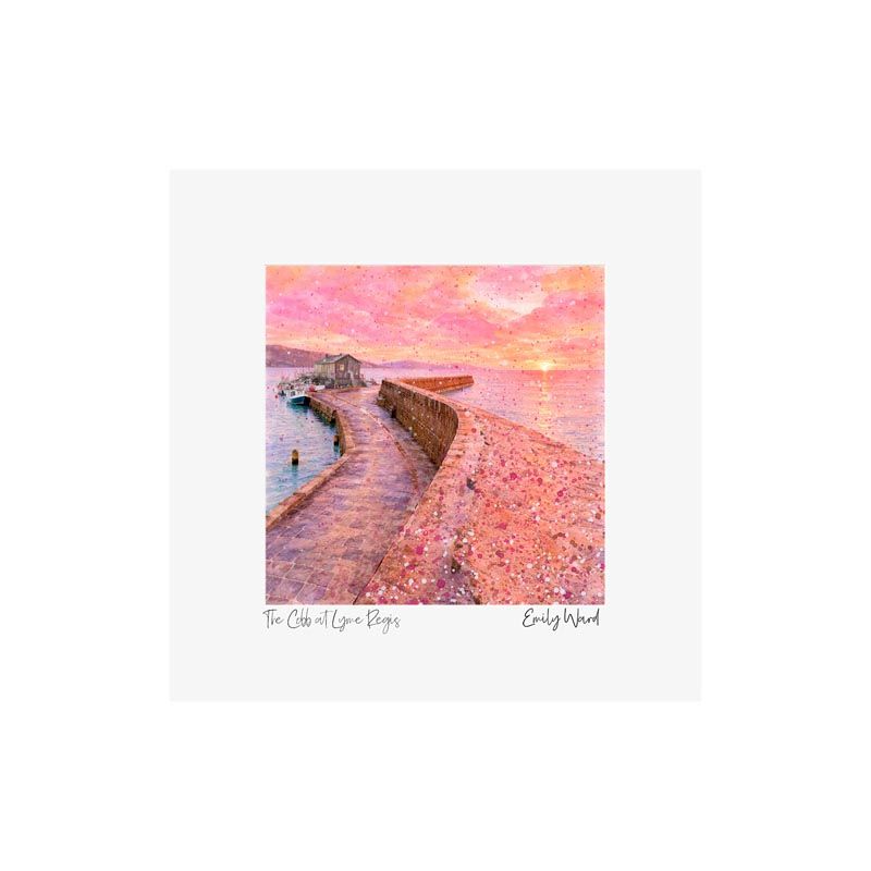 The Cobb, Lyme Regis Square Open Edition Print The Cobb, Lyme Regis Square Open Edition Print