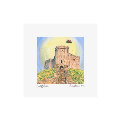 Cardiff Castle Square Open Edition Print Cardiff Castle Square Open Edition Print