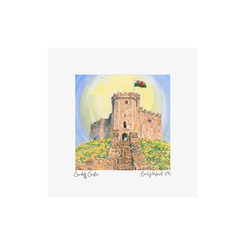 Cardiff Castle Square Open Edition Print Cardiff Castle Square Open Edition Print