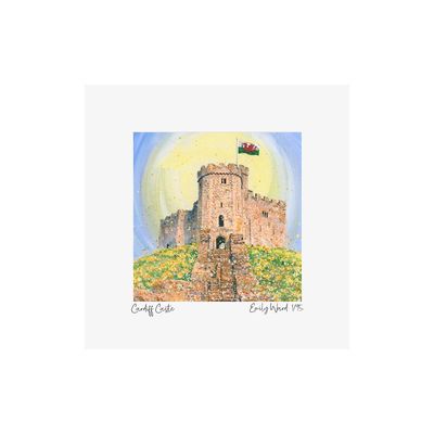 Cardiff Castle Square Open Edition Print Cardiff Castle Square Open Edition Print