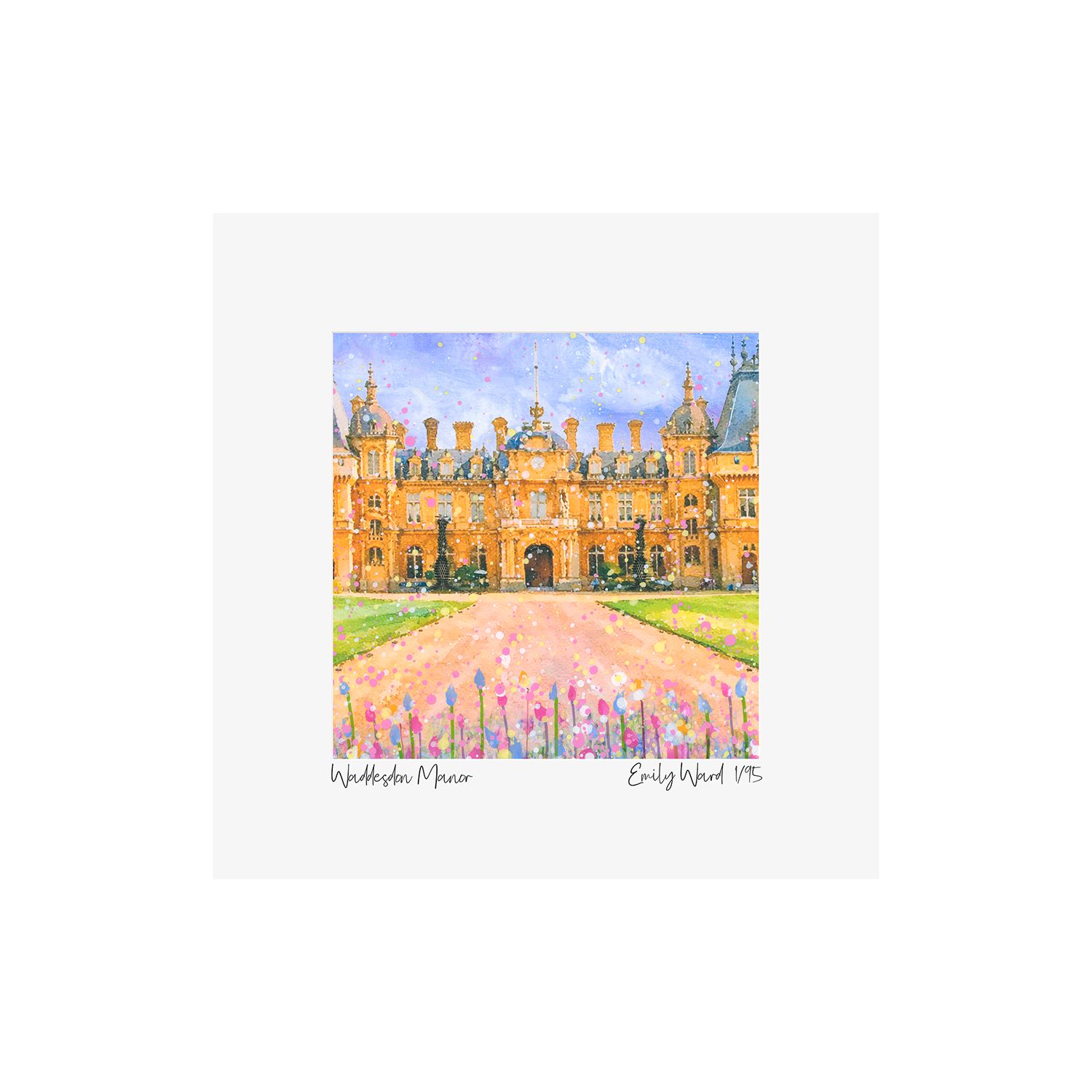 Waddesdon Manor Square Open Edition Print Waddesdon Manor Square Open Edition Print