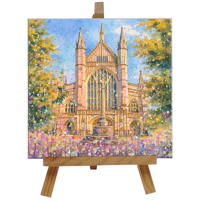 Winchester Cathedral Tile with Easel
