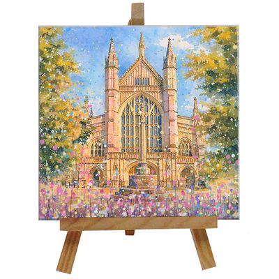 Winchester Cathedral Tile with Easel
