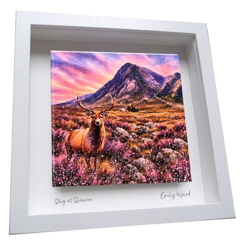 Stag at Glencoe Framed Ceramic Tile Stag at Glencoe Framed Ceramic Tile