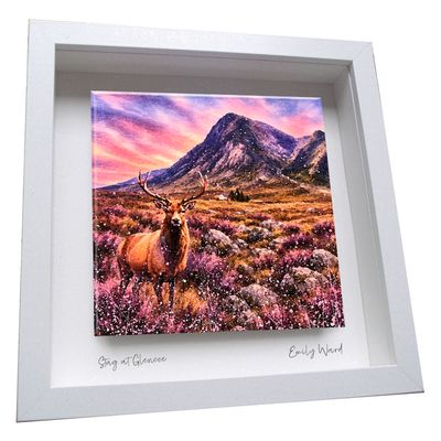 Stag at Glencoe Framed Ceramic Tile Stag at Glencoe Framed Ceramic Tile