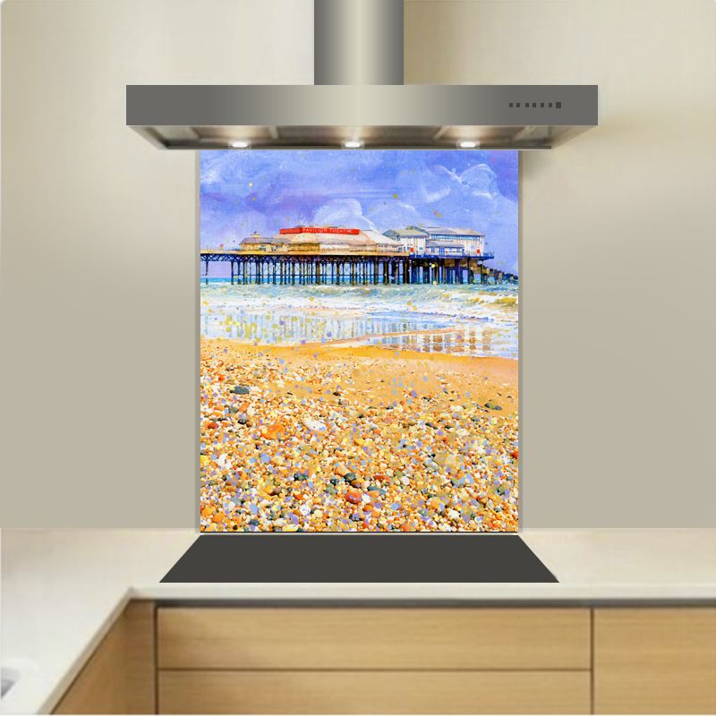 Art - Glass Kitchen Splashback - Cromer Pier