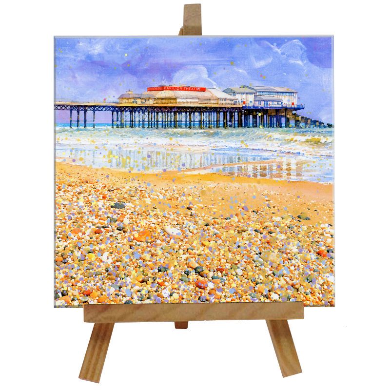 Cromer Pier Tile with Easel Cromer Pier Tile with Easel