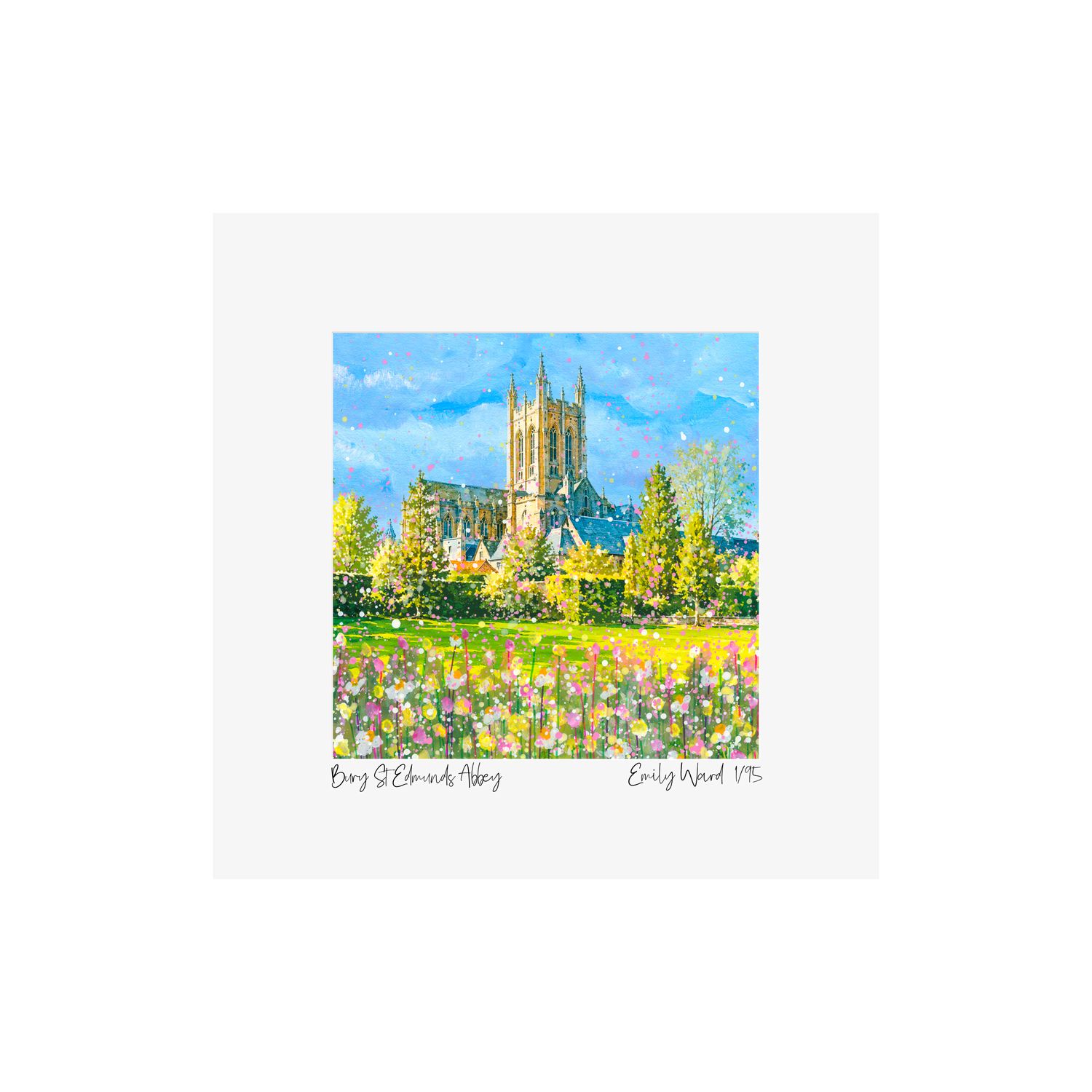 Bury St Edmunds Abbey Square Open Edition Print Bury St Edmunds Abbey Square Open Edition Print