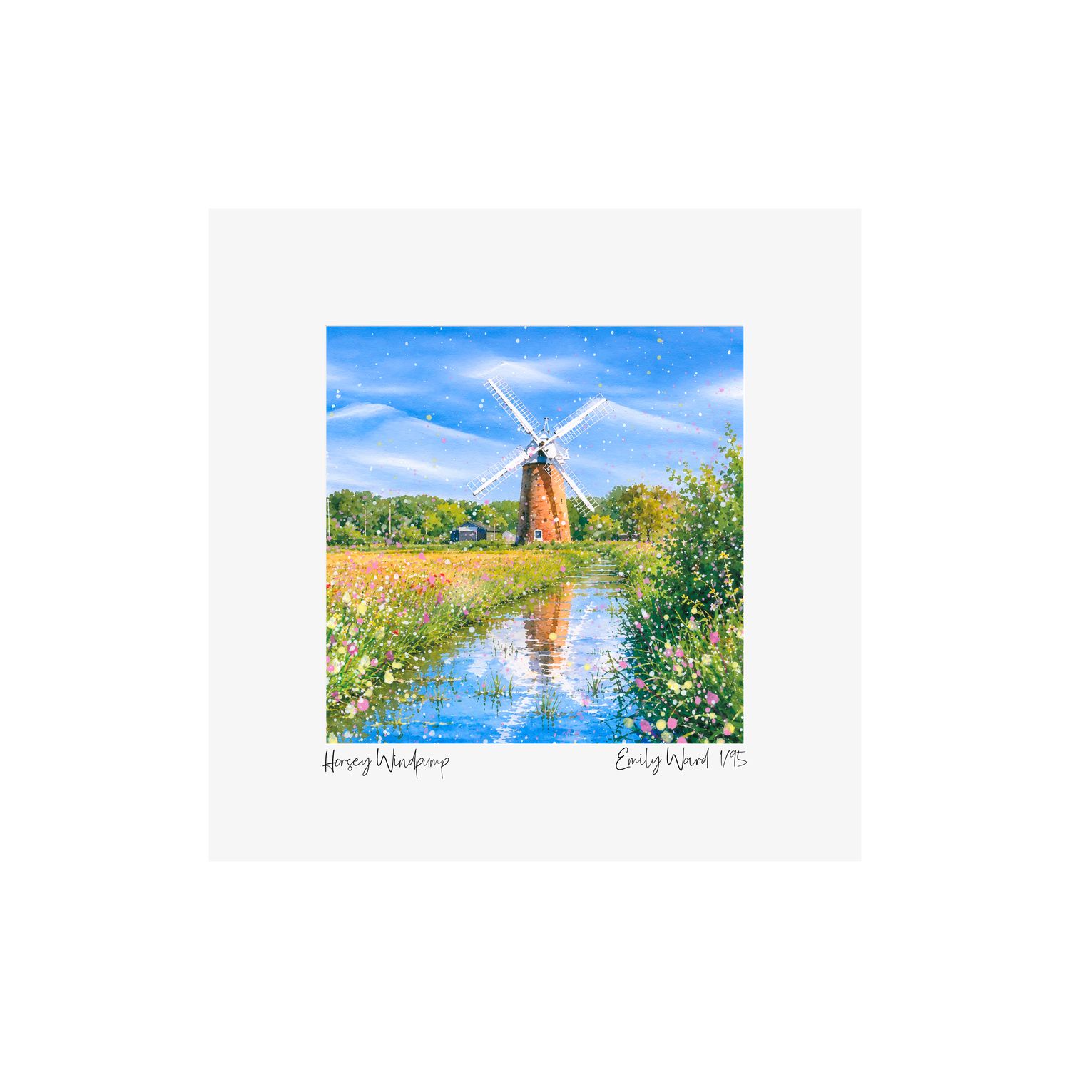 Horsey Windpump Square Open Edition Print Horsey Windpump Square Open Edition Print