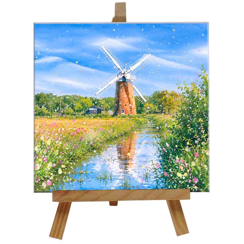 Horsey Windpump Tile with Easel Horsey Windpump Tile with Easel