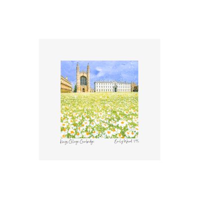 King's College Cambridge Square Open Edition Print King's College Cambridge Square Open Edition Print