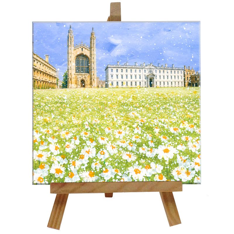 King's College Cambridge Tile with Easel