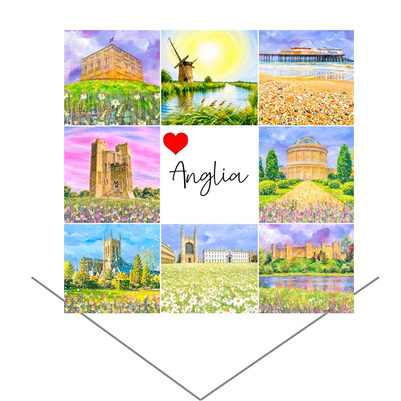 Love Anglia Greeting Card