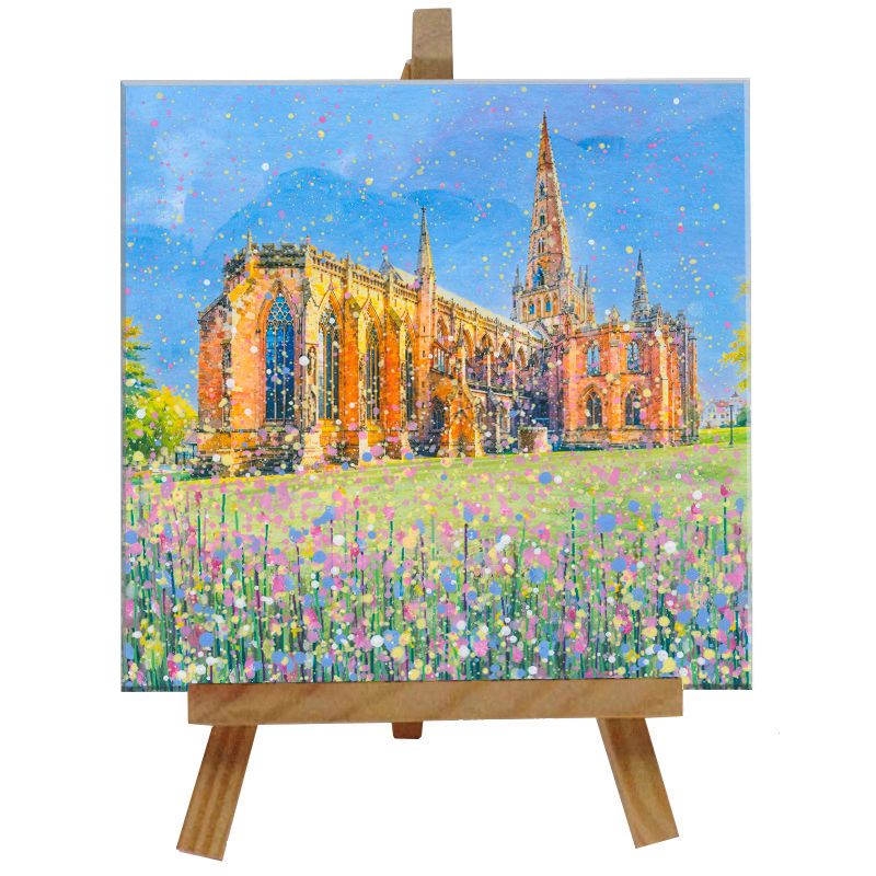 Lichfield Cathedral Tile with Easel Lichfield Cathedral Tile with Easel