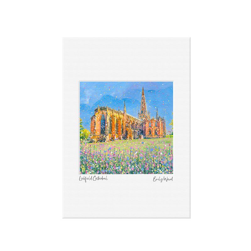 Lichfield Cathedral Open Edition Print A4 Lichfield Cathedral Open Edition Print A4